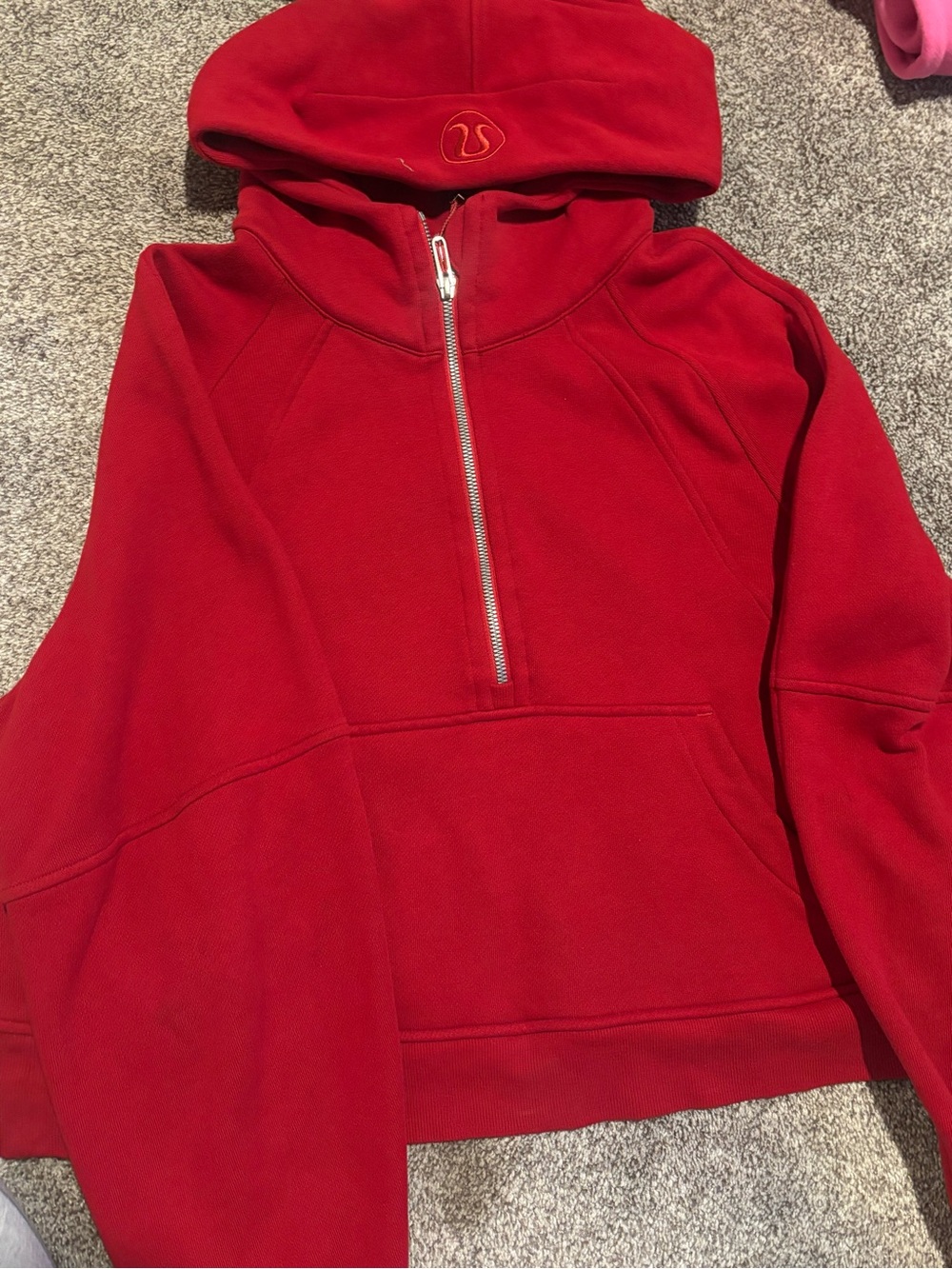 lululemon athletica Scuba Red Half-Zip Hoodie